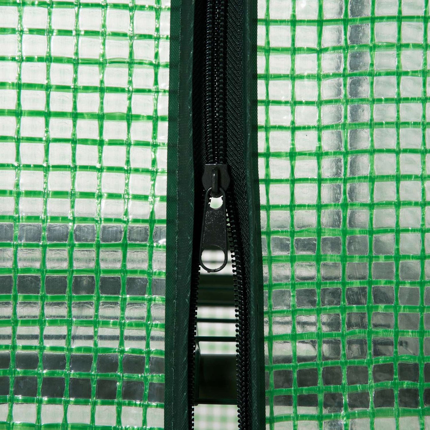 Mini Metal Greenhouse - 3 shelves, green, 80x49x120 cm