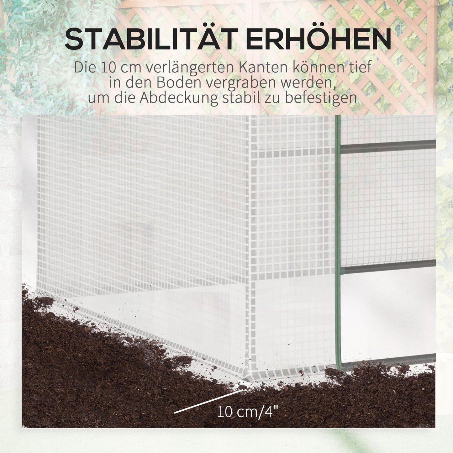 Greenhouse Cold frame with RollUp door, 127x95x92cm
