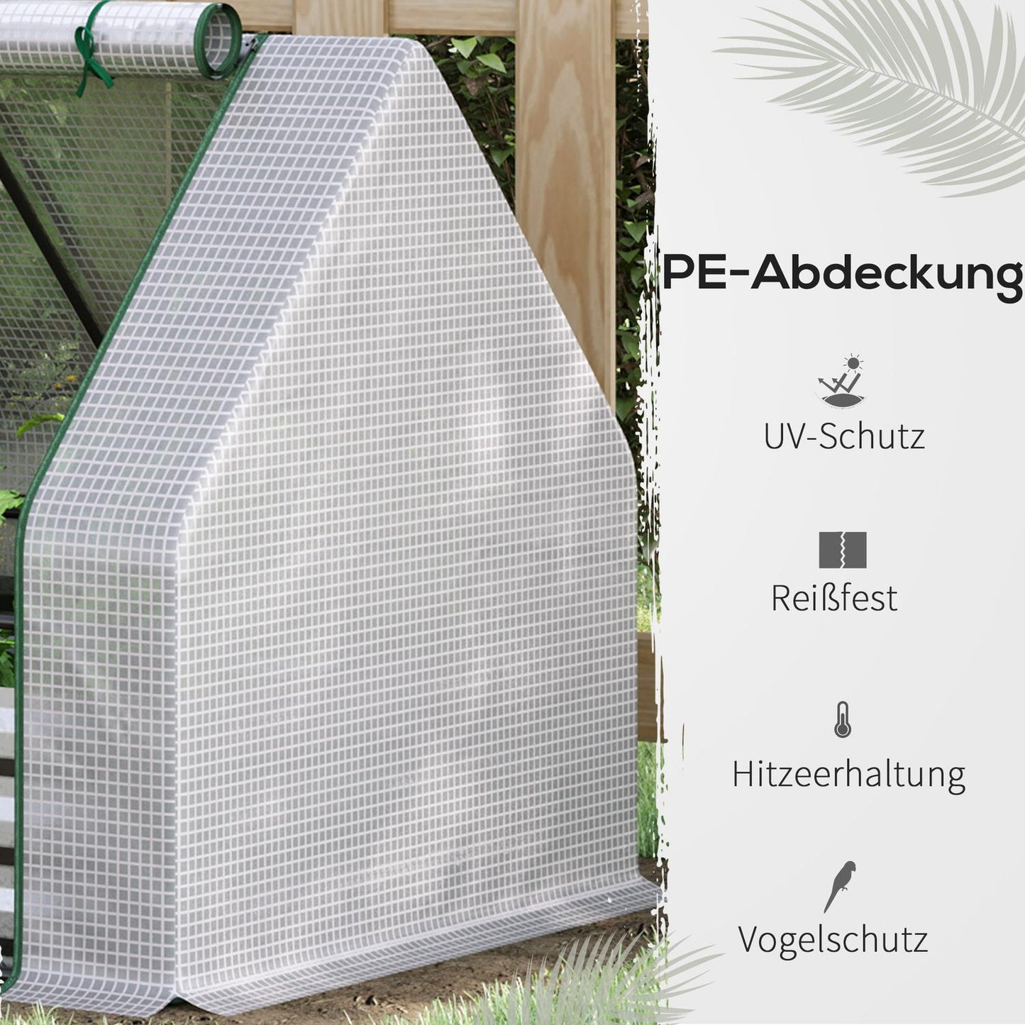 Greenhouse Cold frame with RollUp door, 127x95x92cm