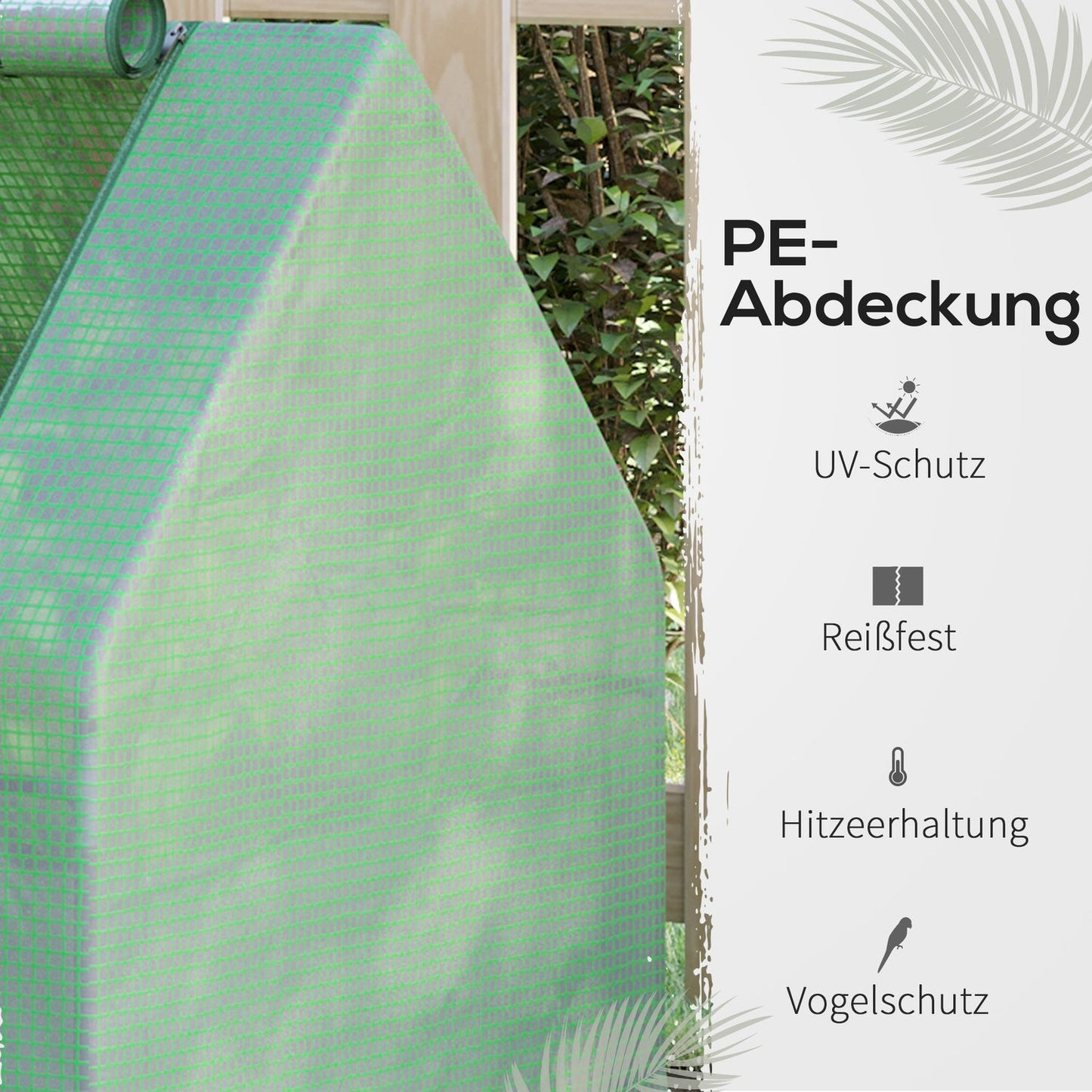 Greenhouse Cold Frame, Roll-Up door, Green, 127x95x92 cm