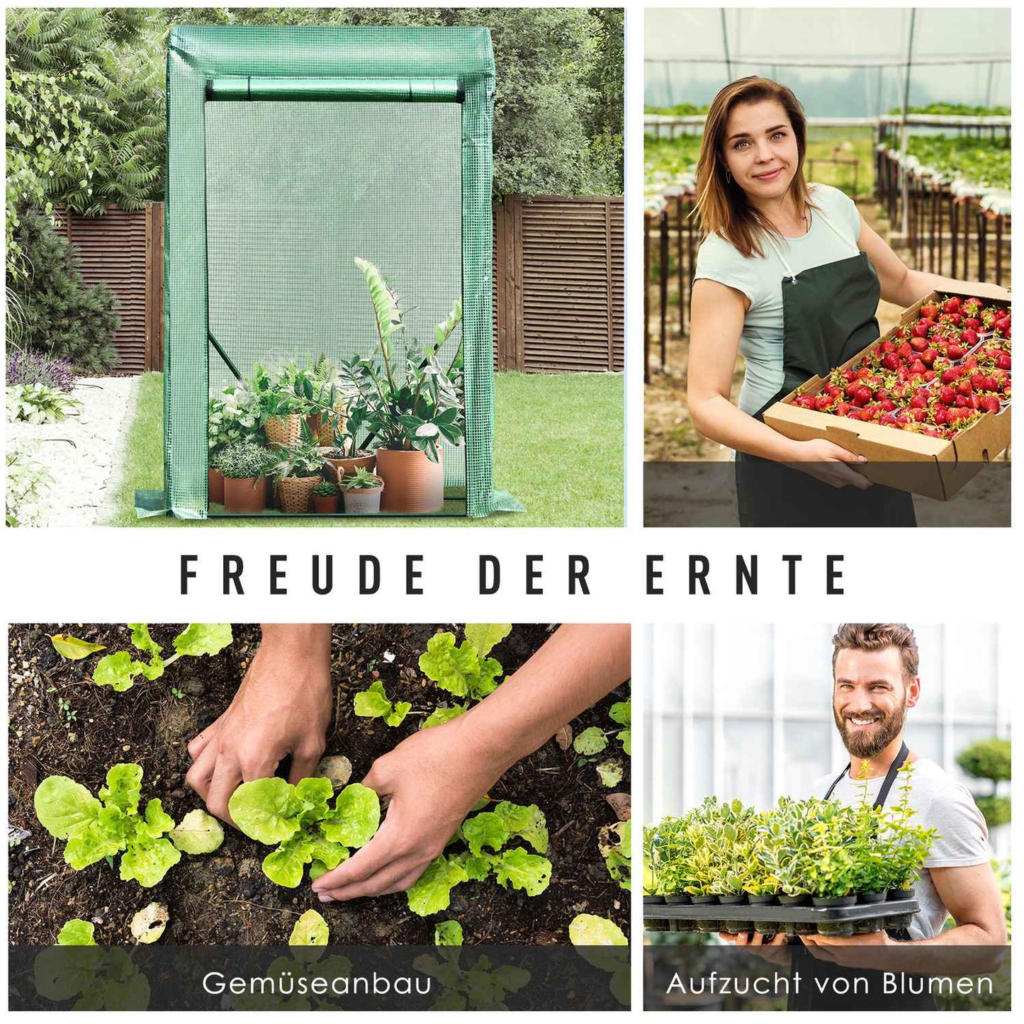Mini greenhouse, metal frame, PE cover, 100x50x150 cm