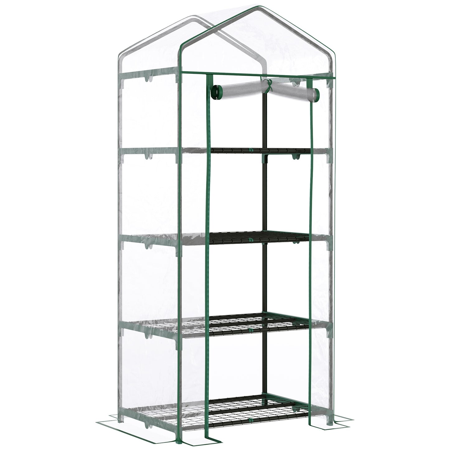 Green cold frame Greenhouse for tomatoes, 4 shelves, 70x50x160 cm