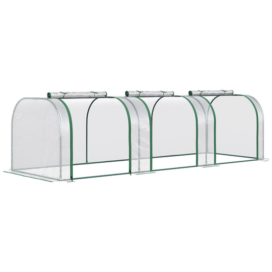 Foil Greenhouse With Door, Steel Frame, 295 x 100 x 80 Cm