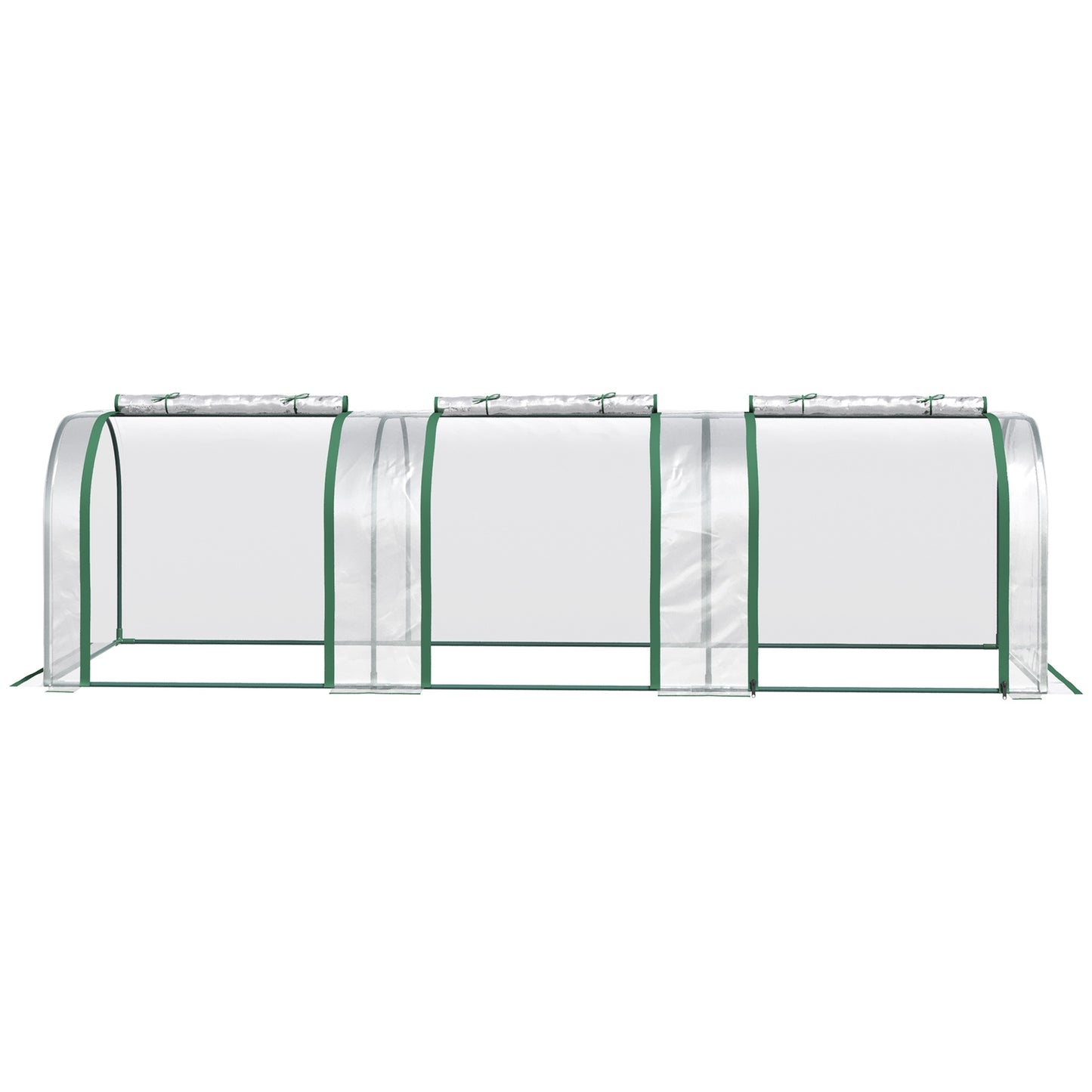 Foil Greenhouse With Door, Steel Frame, 295 x 100 x 80 Cm