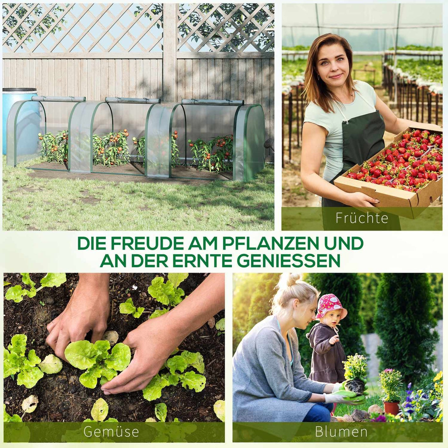 Foil Greenhouse With Door, Steel Frame, 295 x 100 x 80 Cm