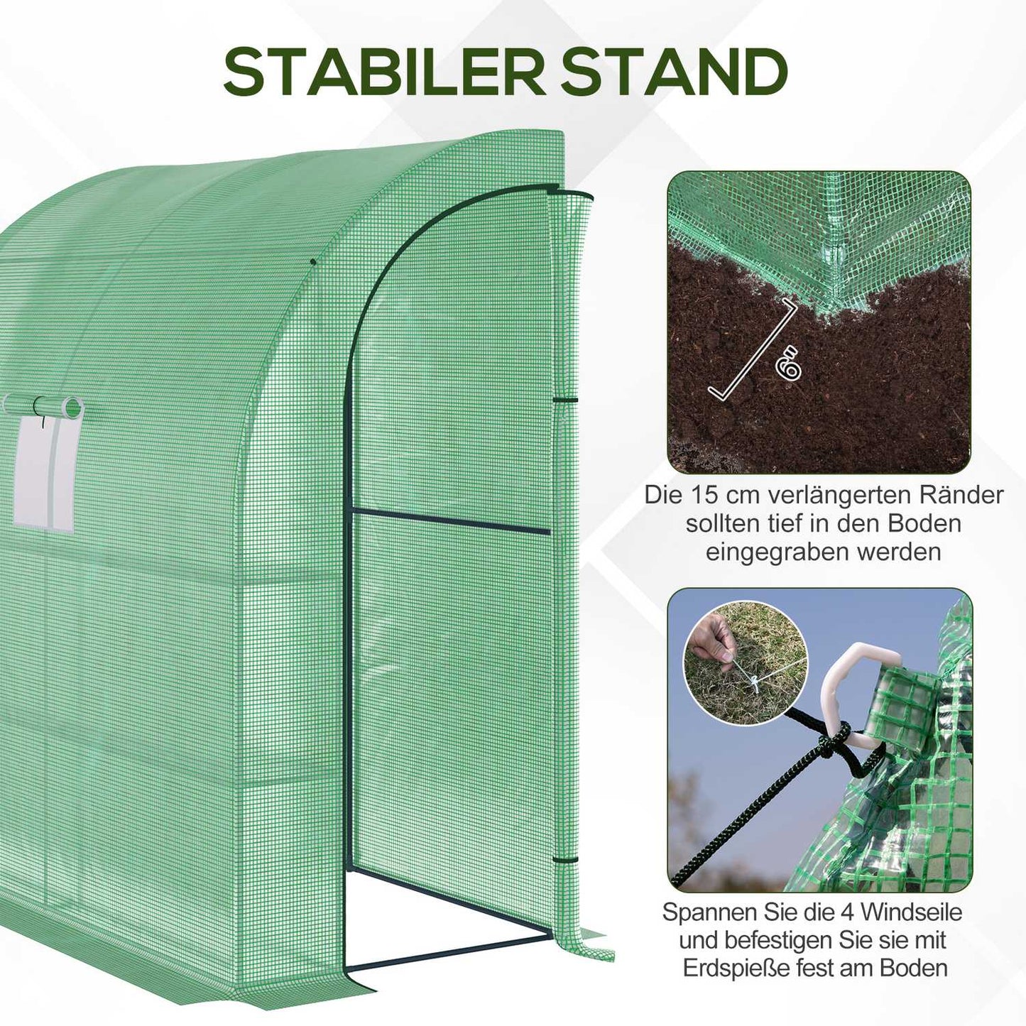 Greenhouse with UV protection, Steel frame, 200x100x215 cm