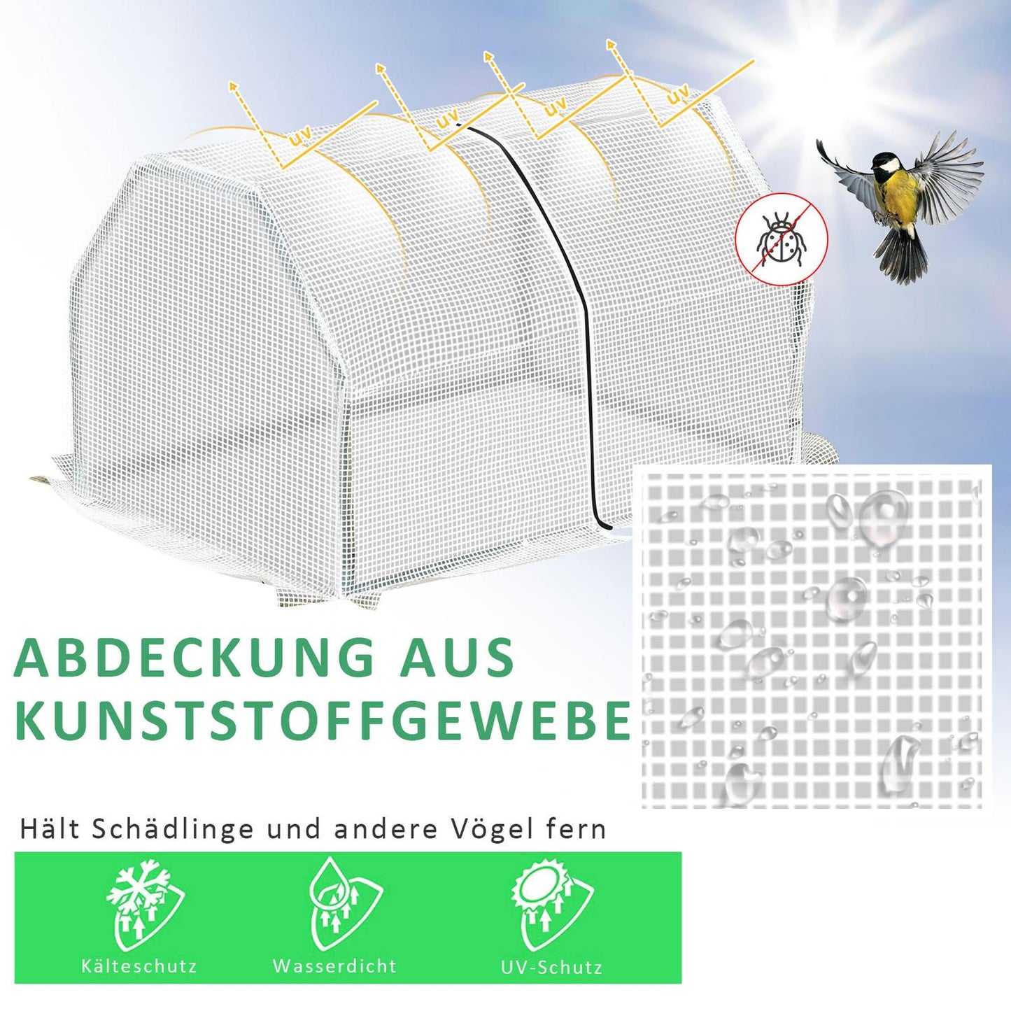 Mini UV-resistant foil greenhouse, 99 x 71 x 60 cm