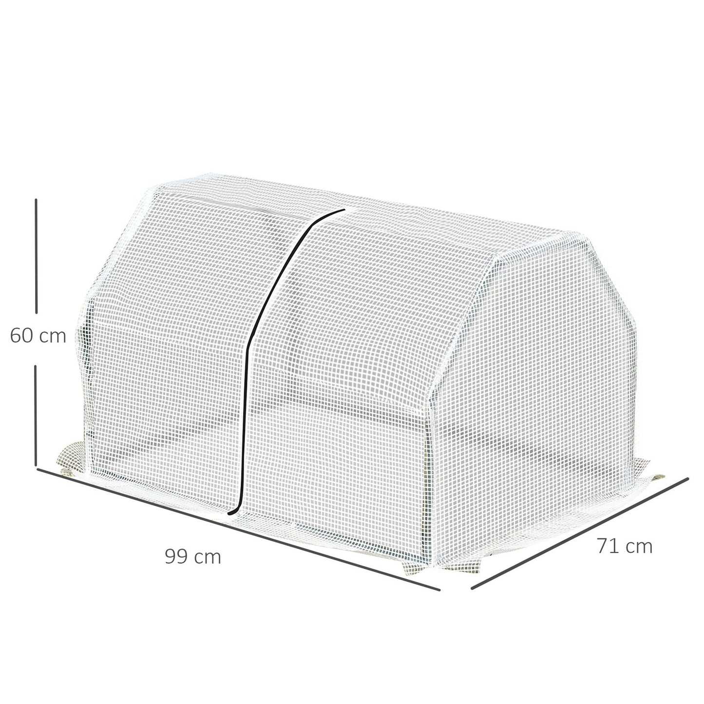 Mini UV-resistant foil greenhouse, 99 x 71 x 60 cm