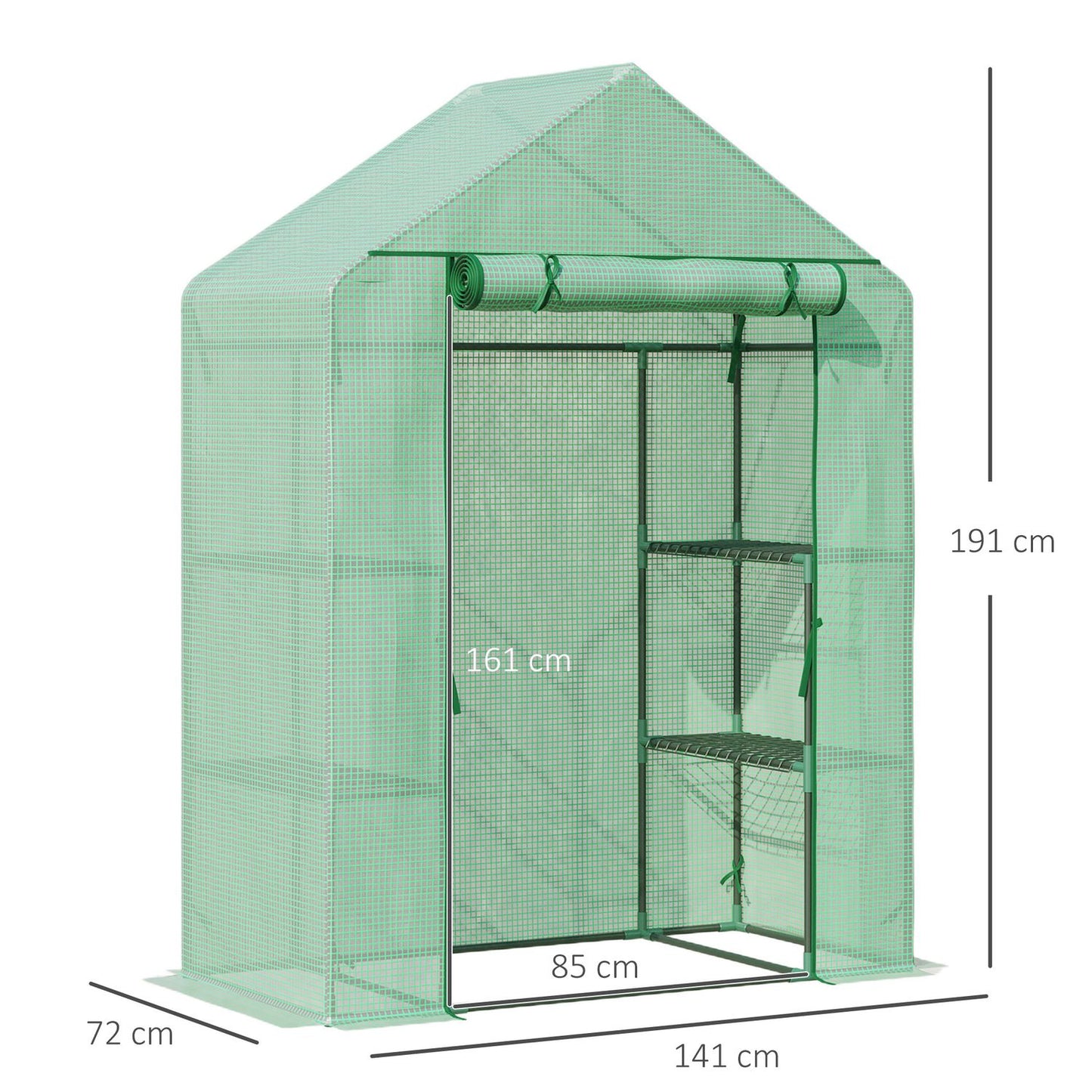 Foil Walk-In Greenhouse for plants with 6 shelves
