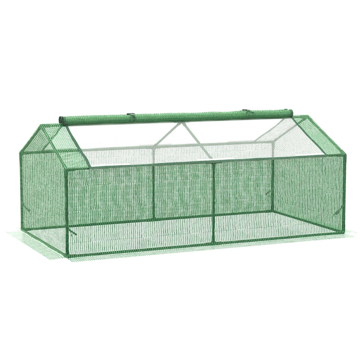Greenhouse cold frame with window, 180 x 90 x 70 cm