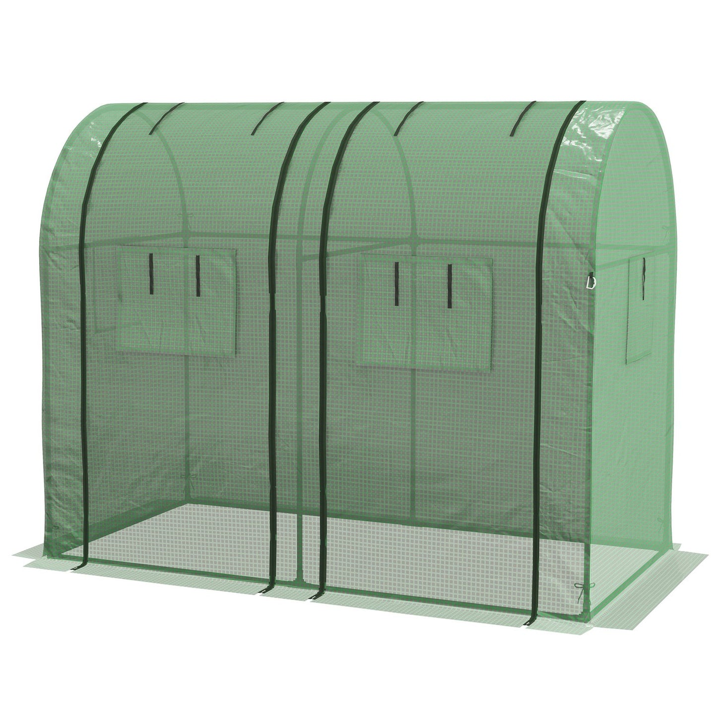 Greenhouse with UV protection, 2 doors, side window, PE material