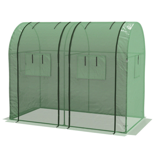 Greenhouse with UV protection, 2 doors, side window, PE material