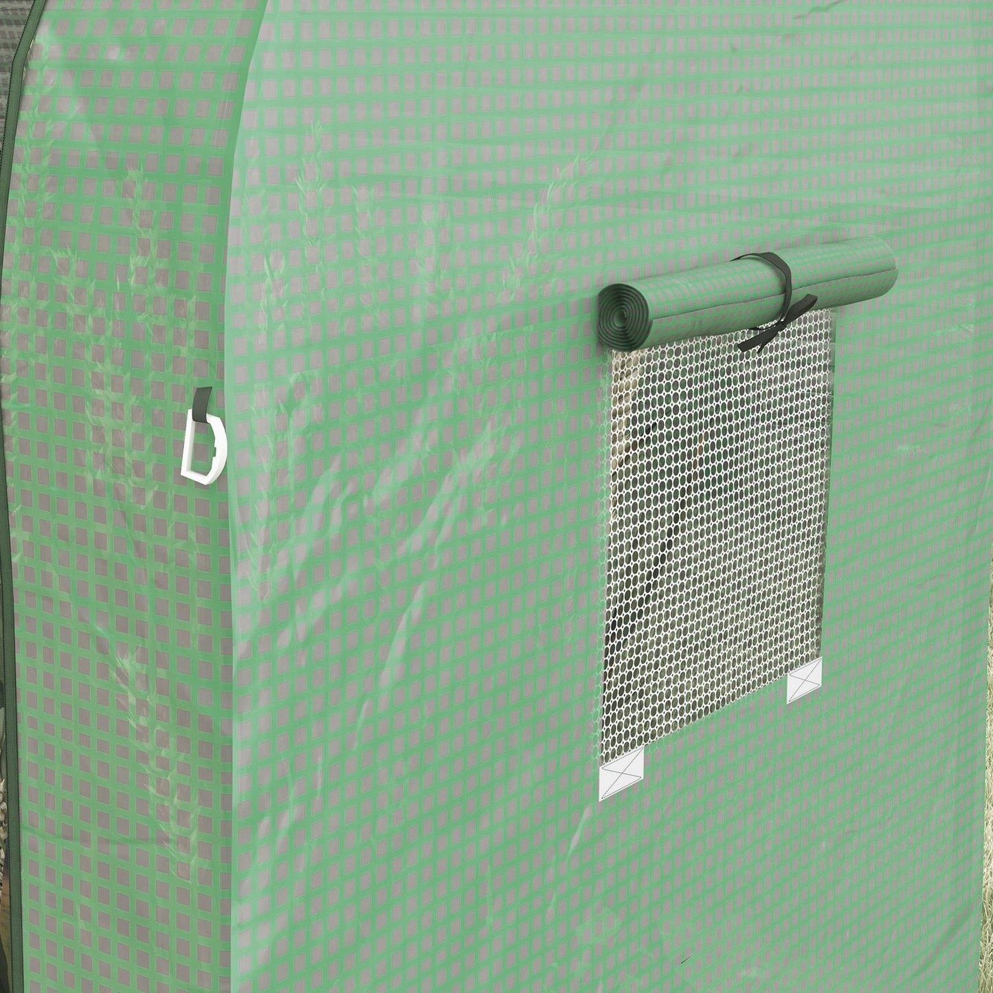 Greenhouse with UV protection, 2 doors, side window, PE material