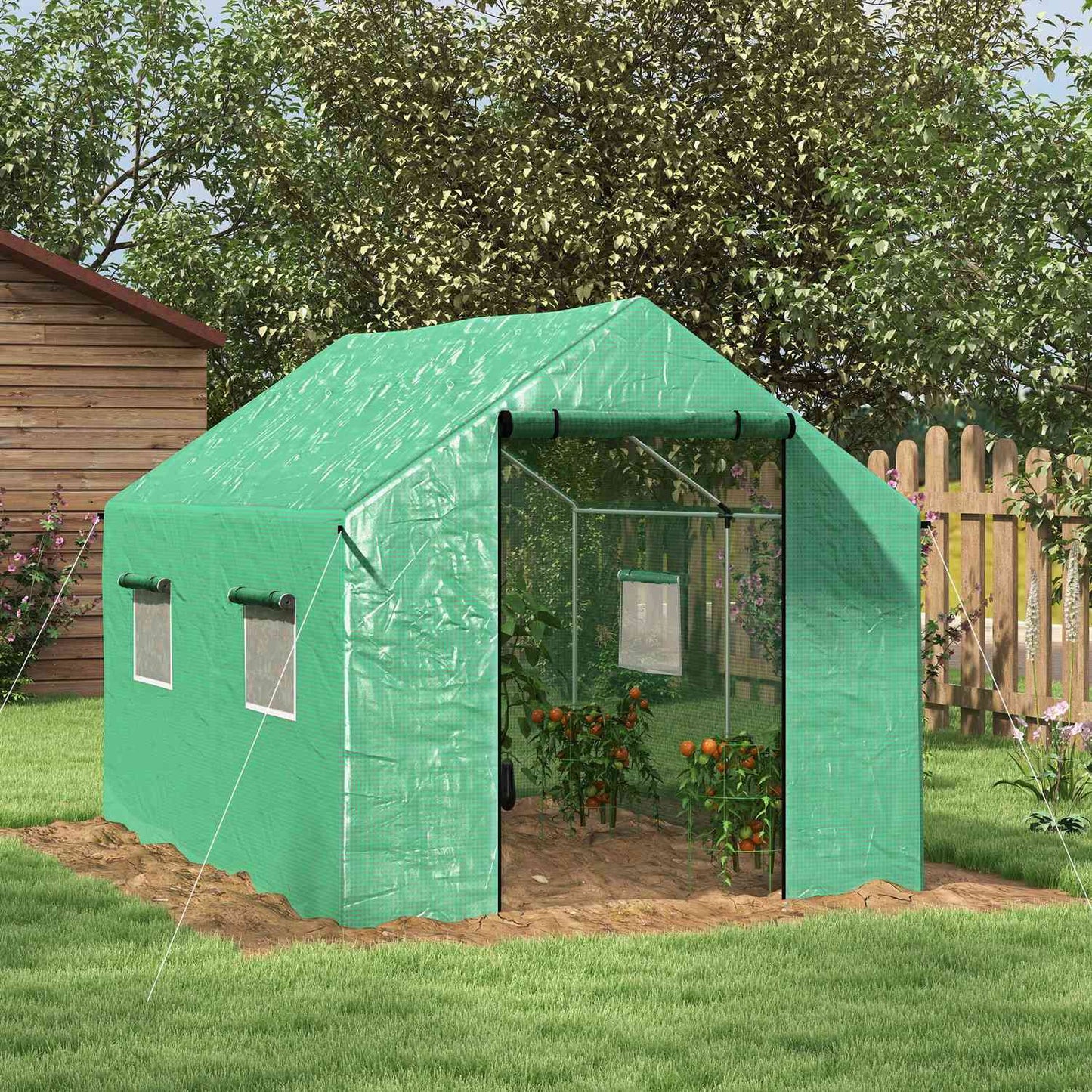 Windproof foil greenhouse 2x3x2m with UV protection