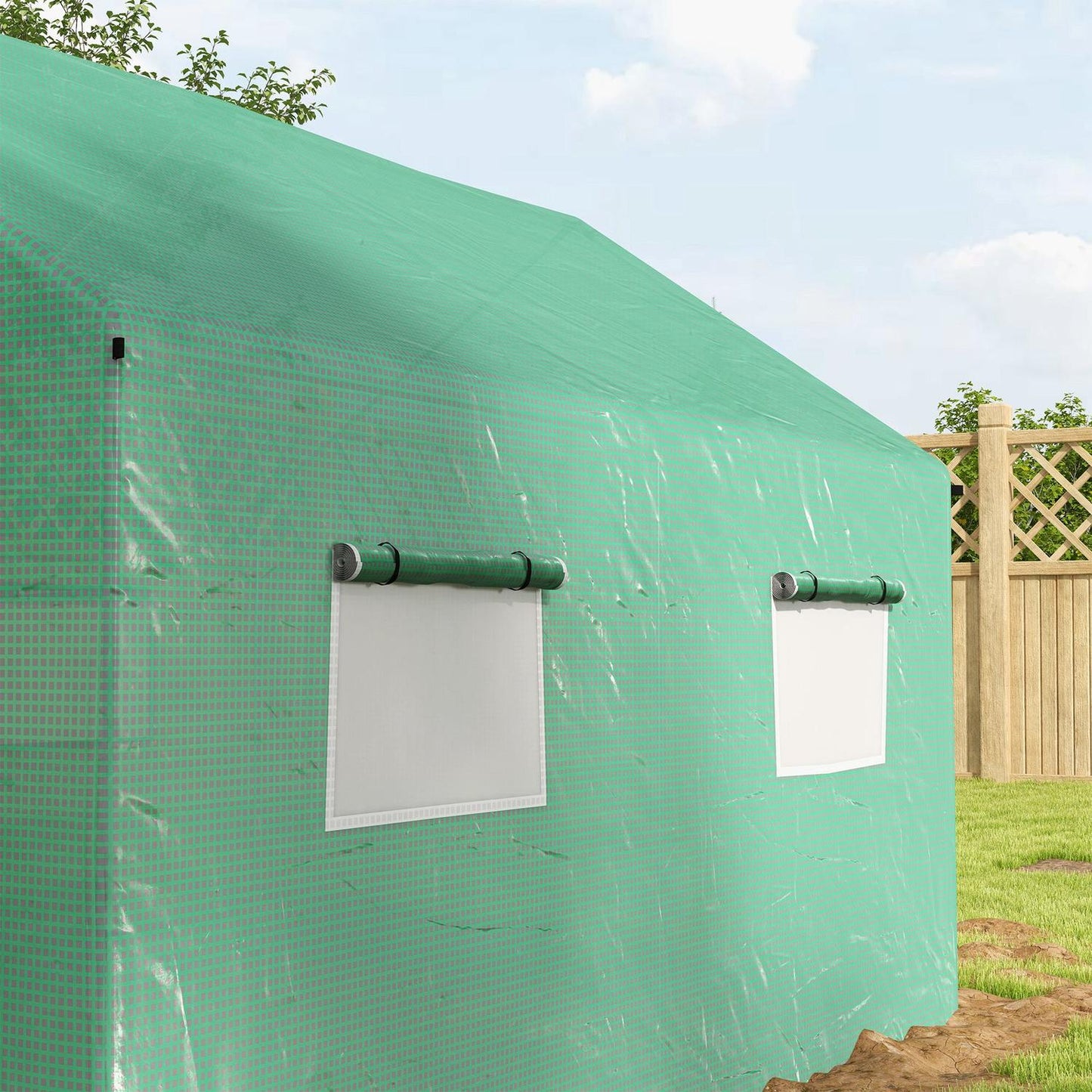 Windproof foil greenhouse 2x3x2m with UV protection