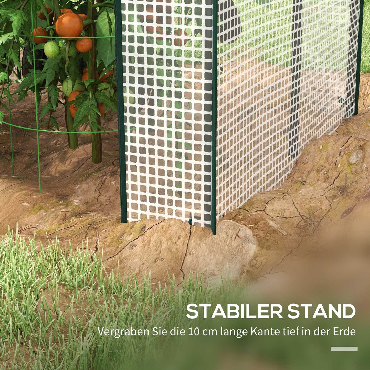 White windproof greenhouse with double doors, 100x80x150 cm