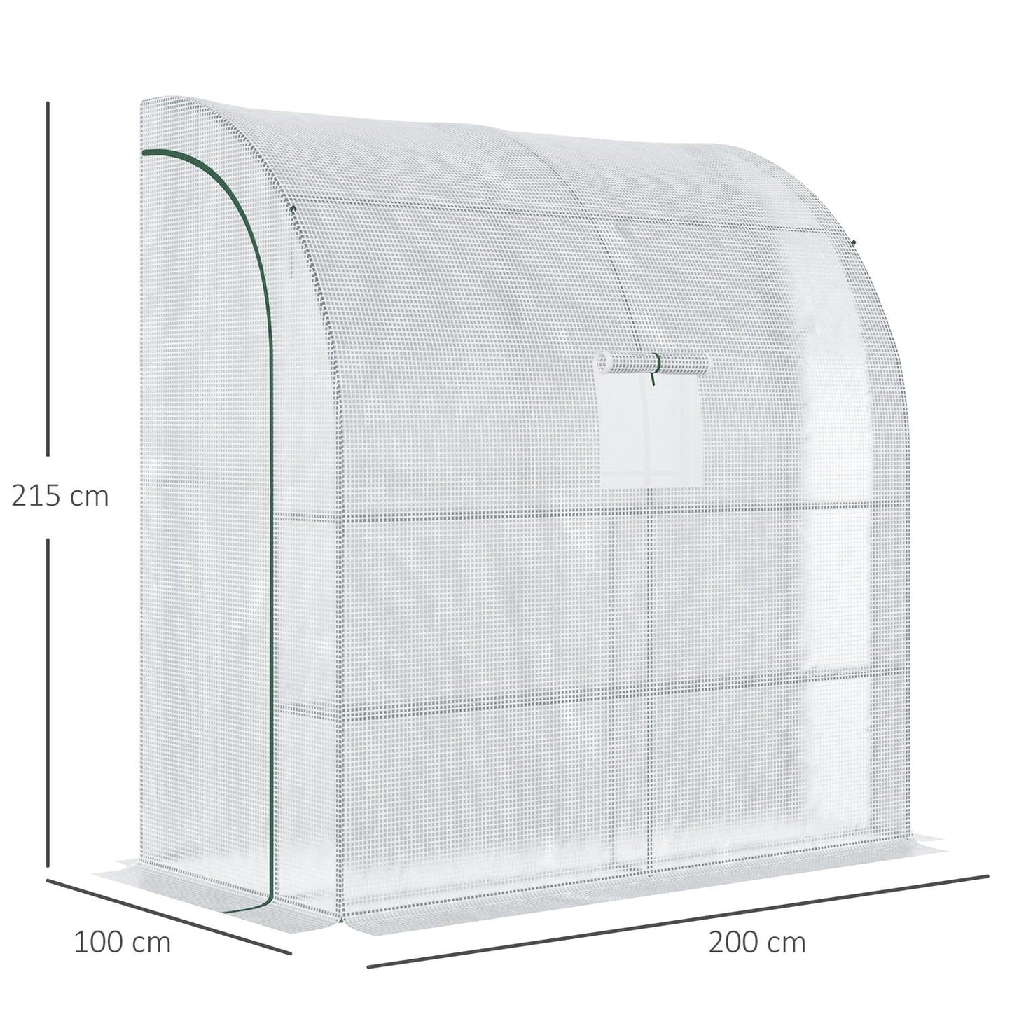 Foil Greenhouse 200x100x215cm, Mesh window & UV protection