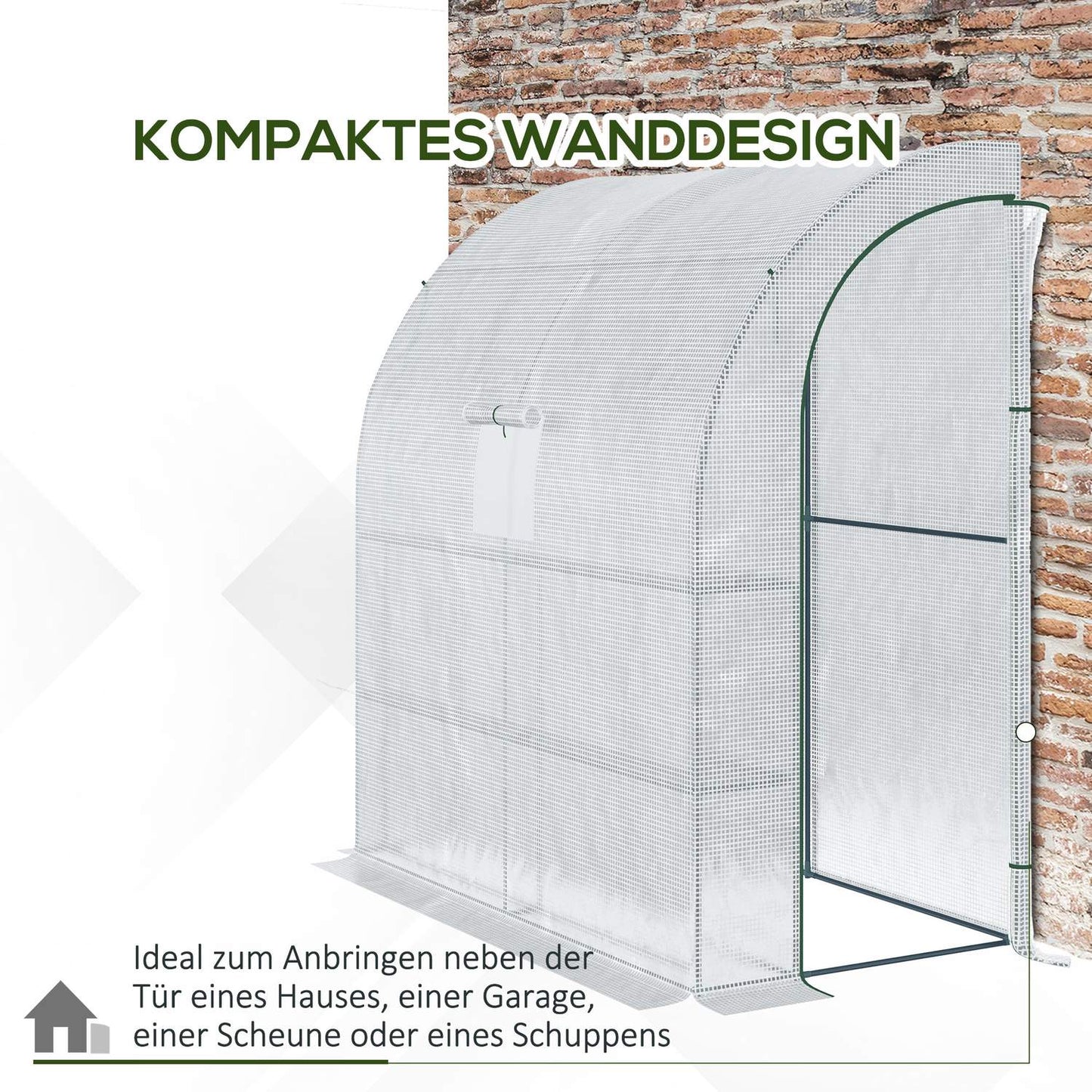 Foil Greenhouse 200x100x215cm, Mesh window & UV protection