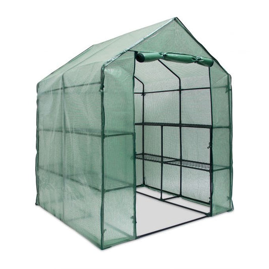 Foil greenhouse with shelves