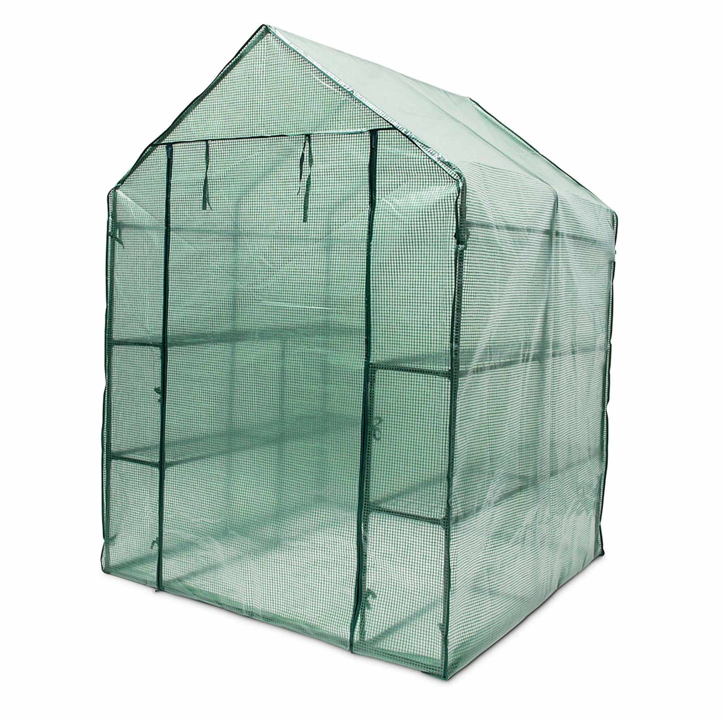 Foil greenhouse with shelves