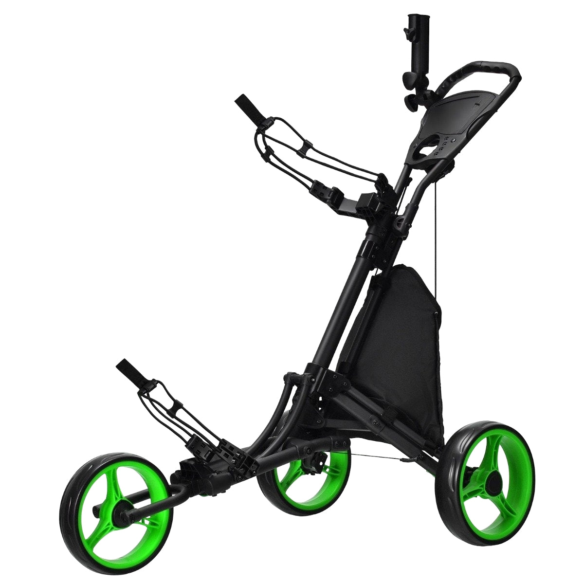 Foldable 3-Wheel Golf Trolley with Adjustable Handle