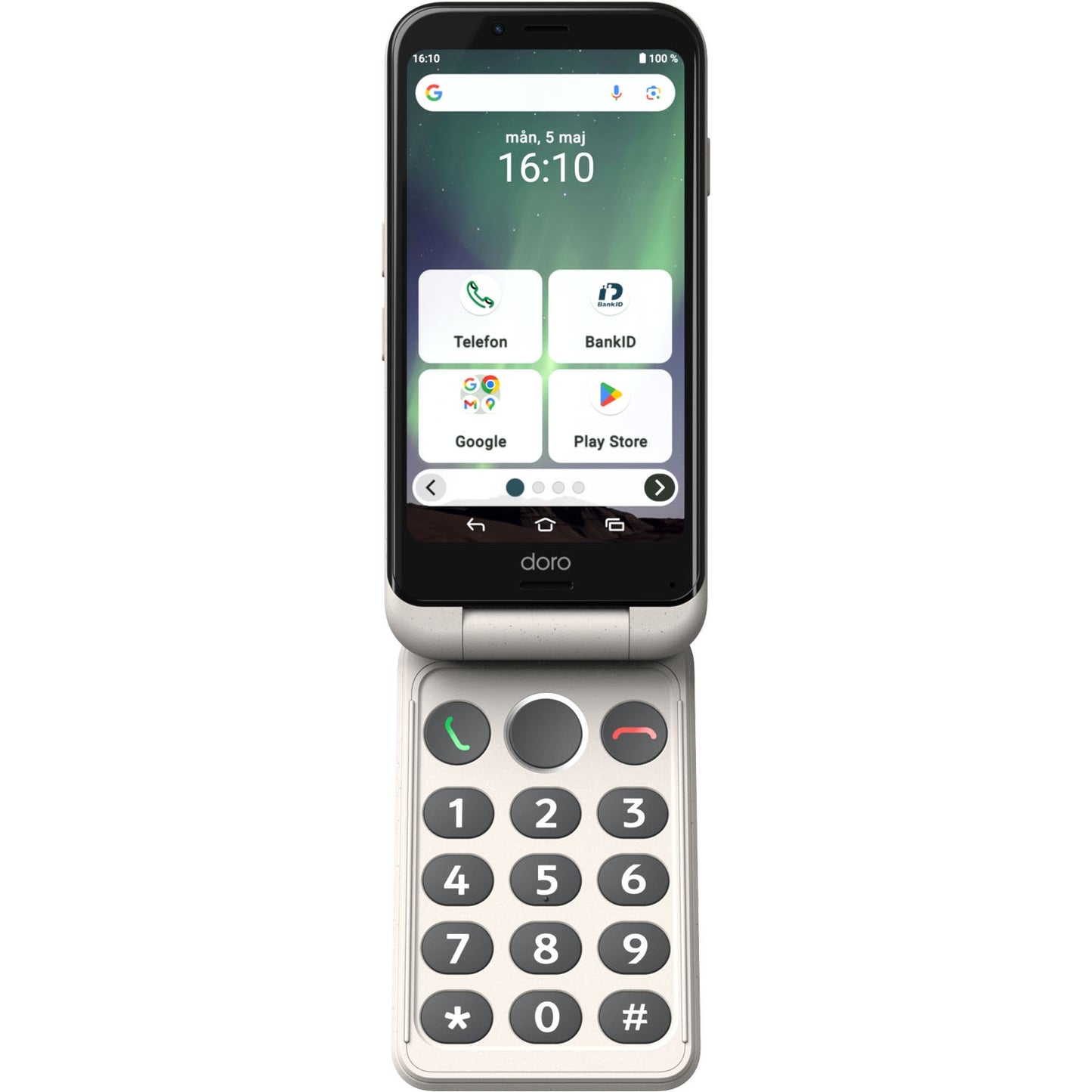 Foldable 4G Smartphone with Backlit Keypad, Easy Interface