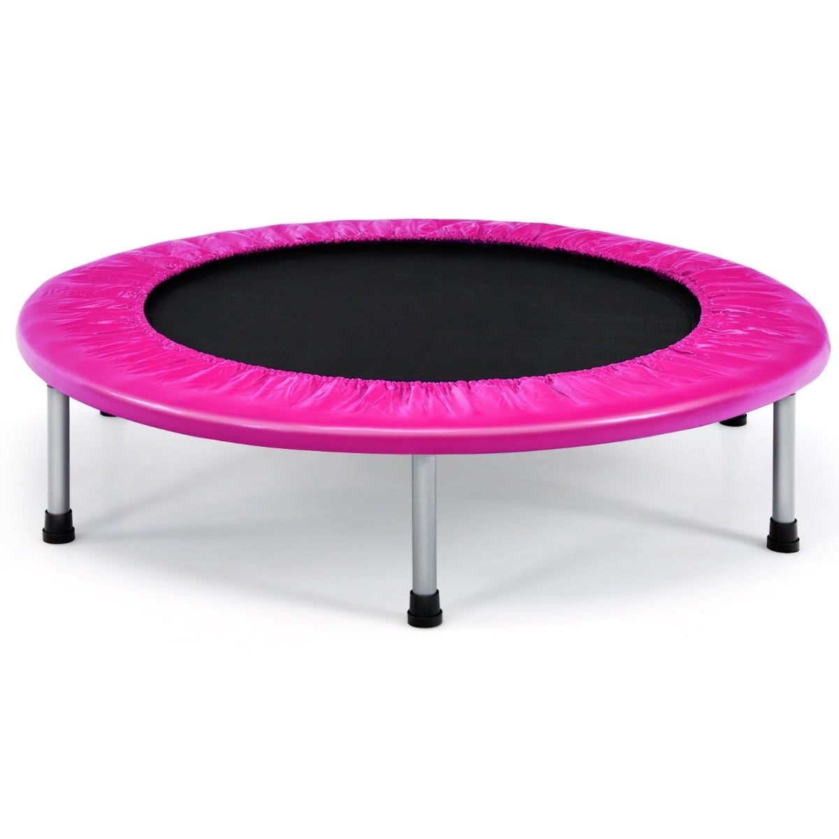 Foldable 97 cm Pink Trampoline for Kids, 150 kg Capacity