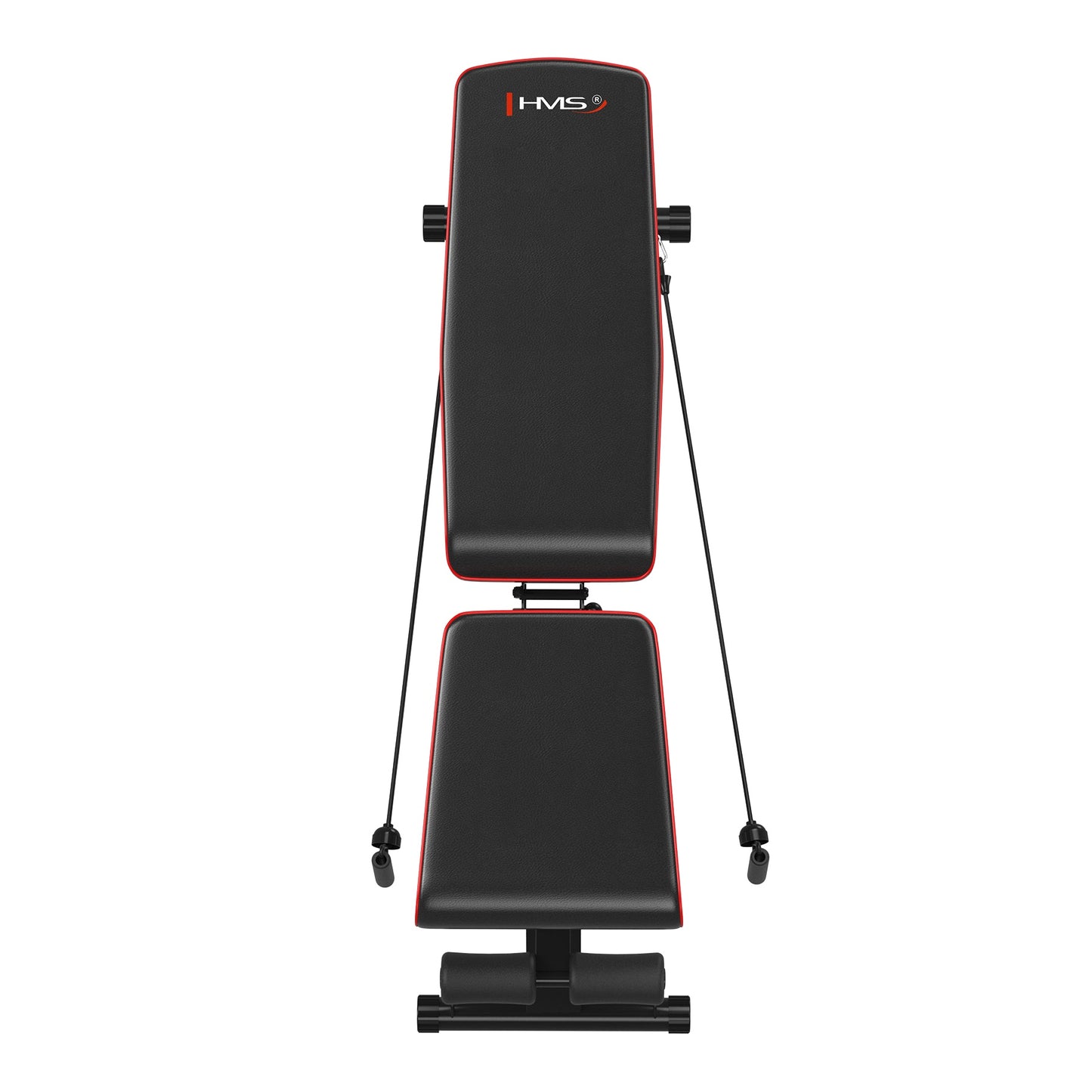 Foldable Adjustable Exercise Bench with Resistance Ropes