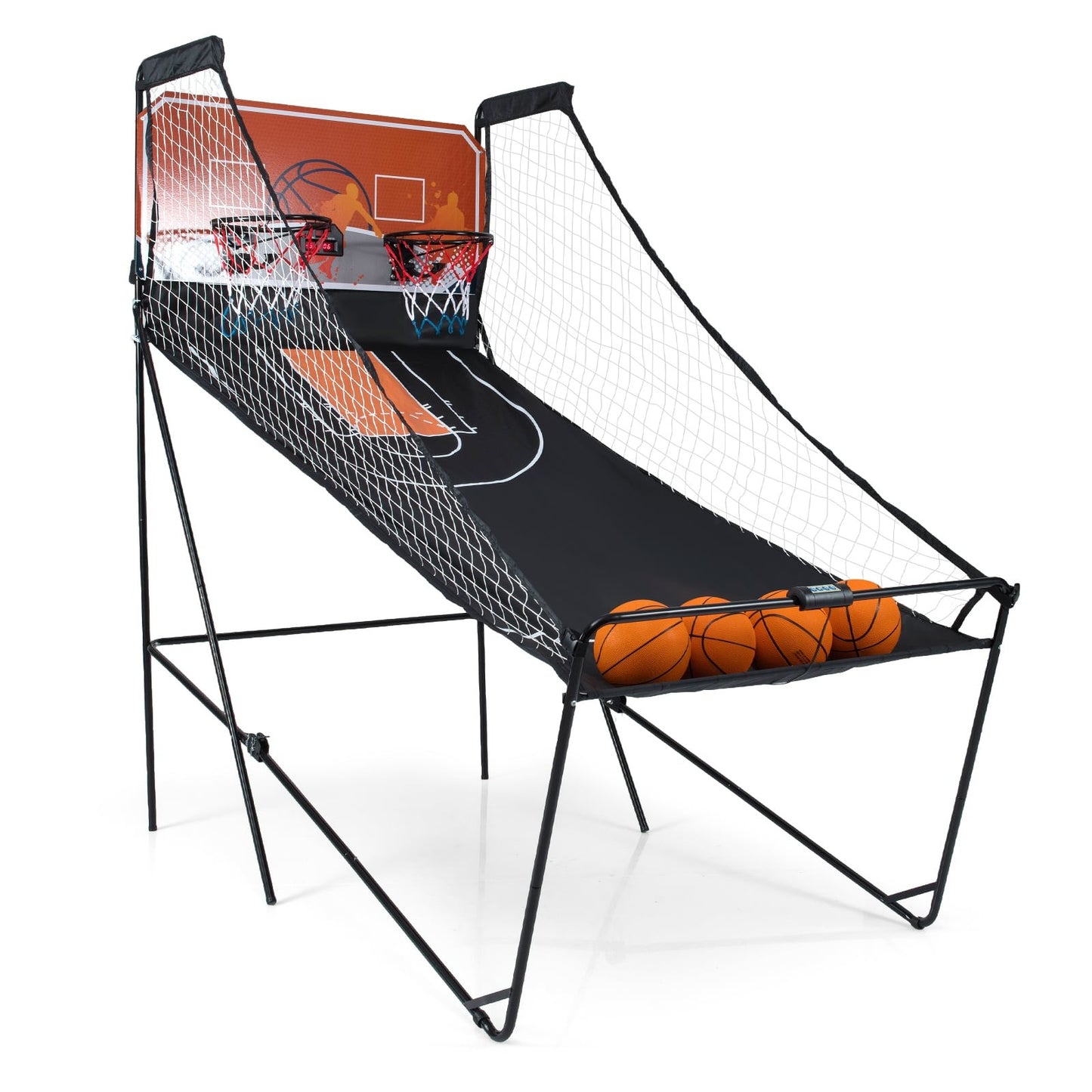 Foldable Arcade Basketball Game with 8 Modes & Scoreboard