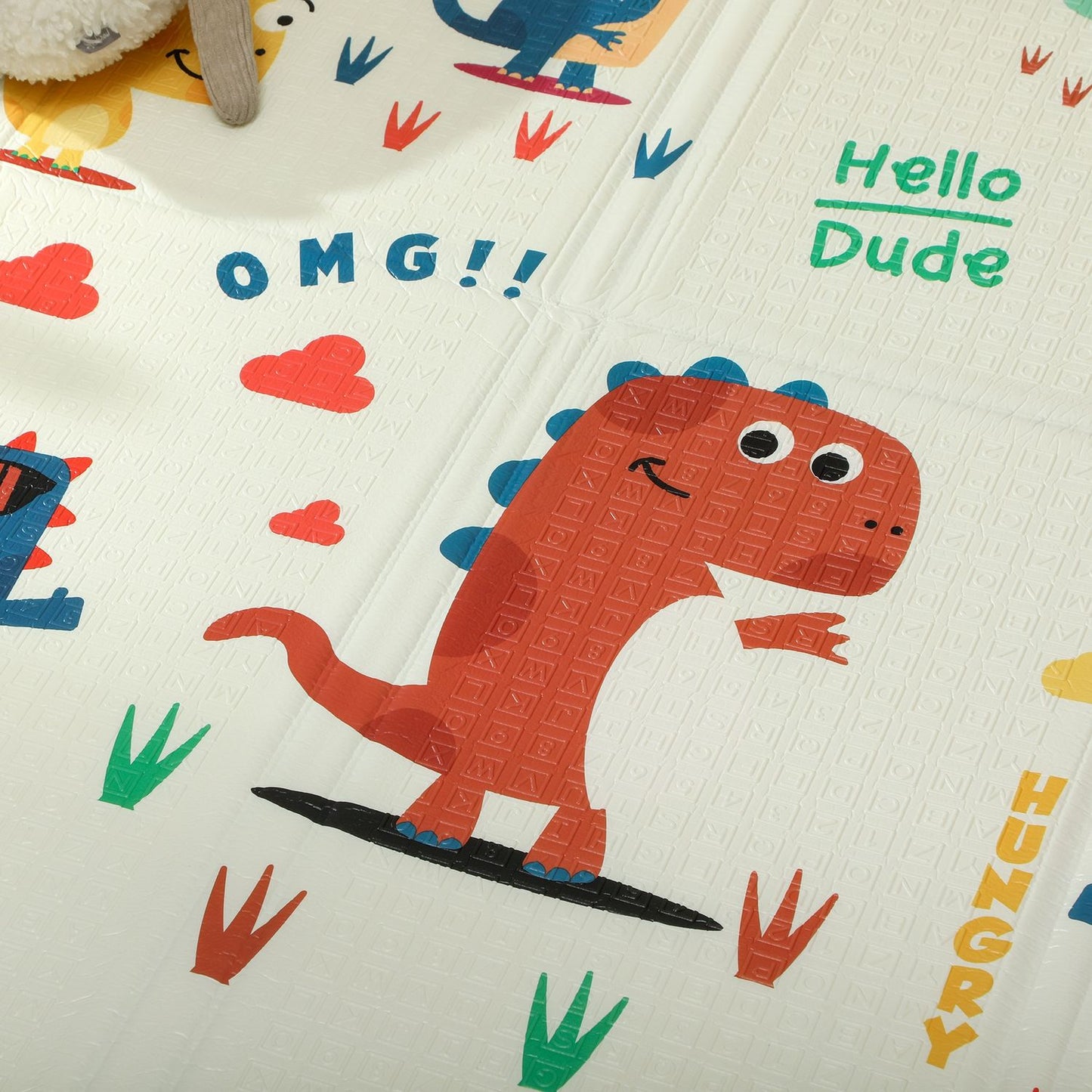 Foldable Baby Play Mat, Double-Sided, 196x176 cm, Multicolor