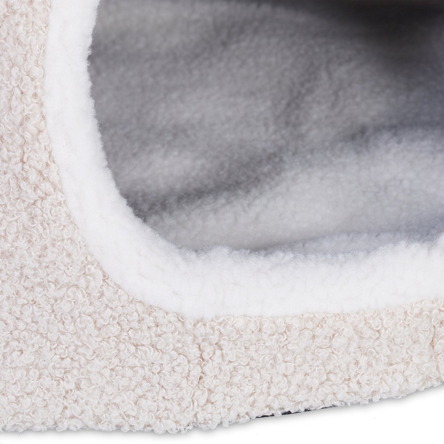 Foldable Beige Cat Cave with Cushion and Toy