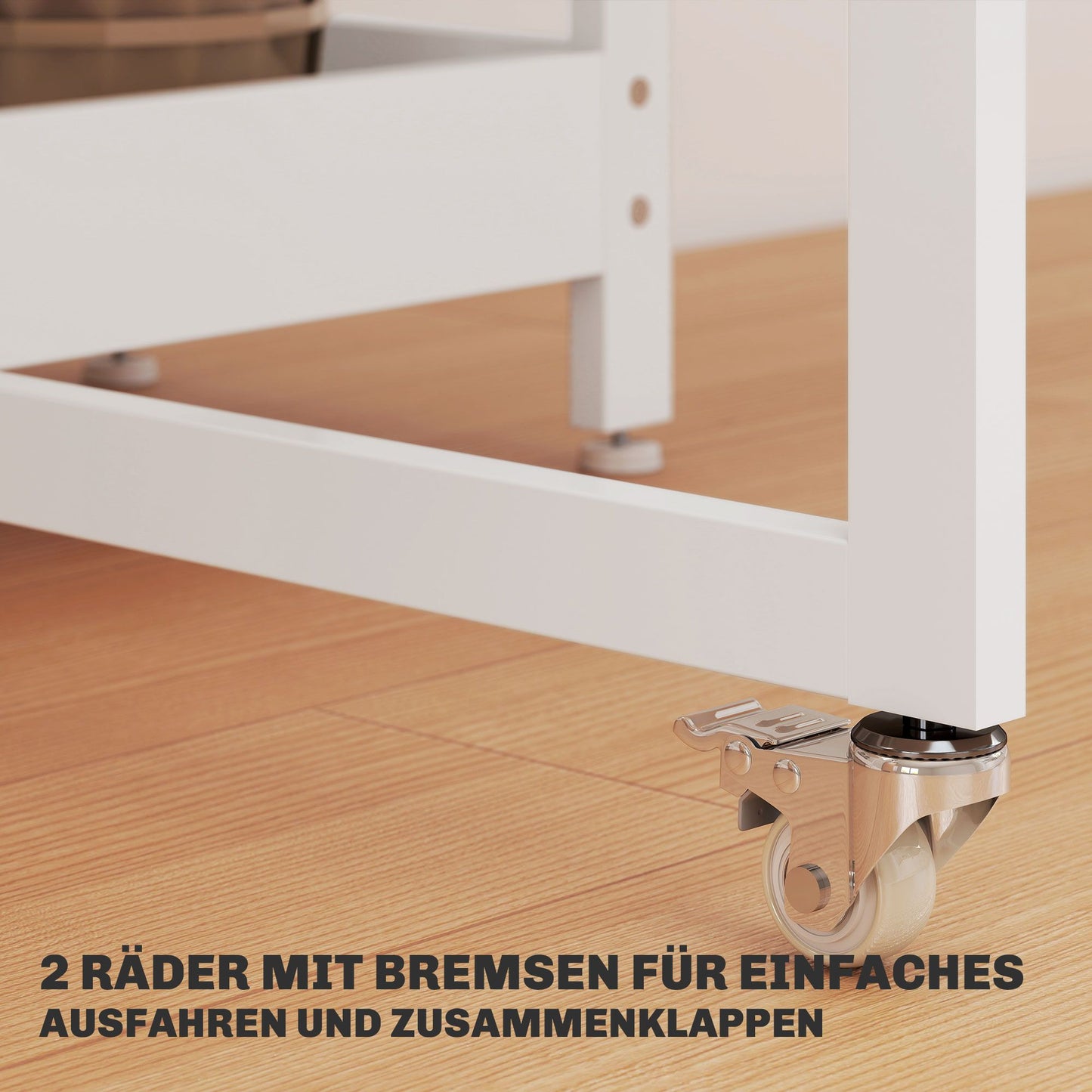 Foldable Dining Table, Industrial Design, Seats 4, White