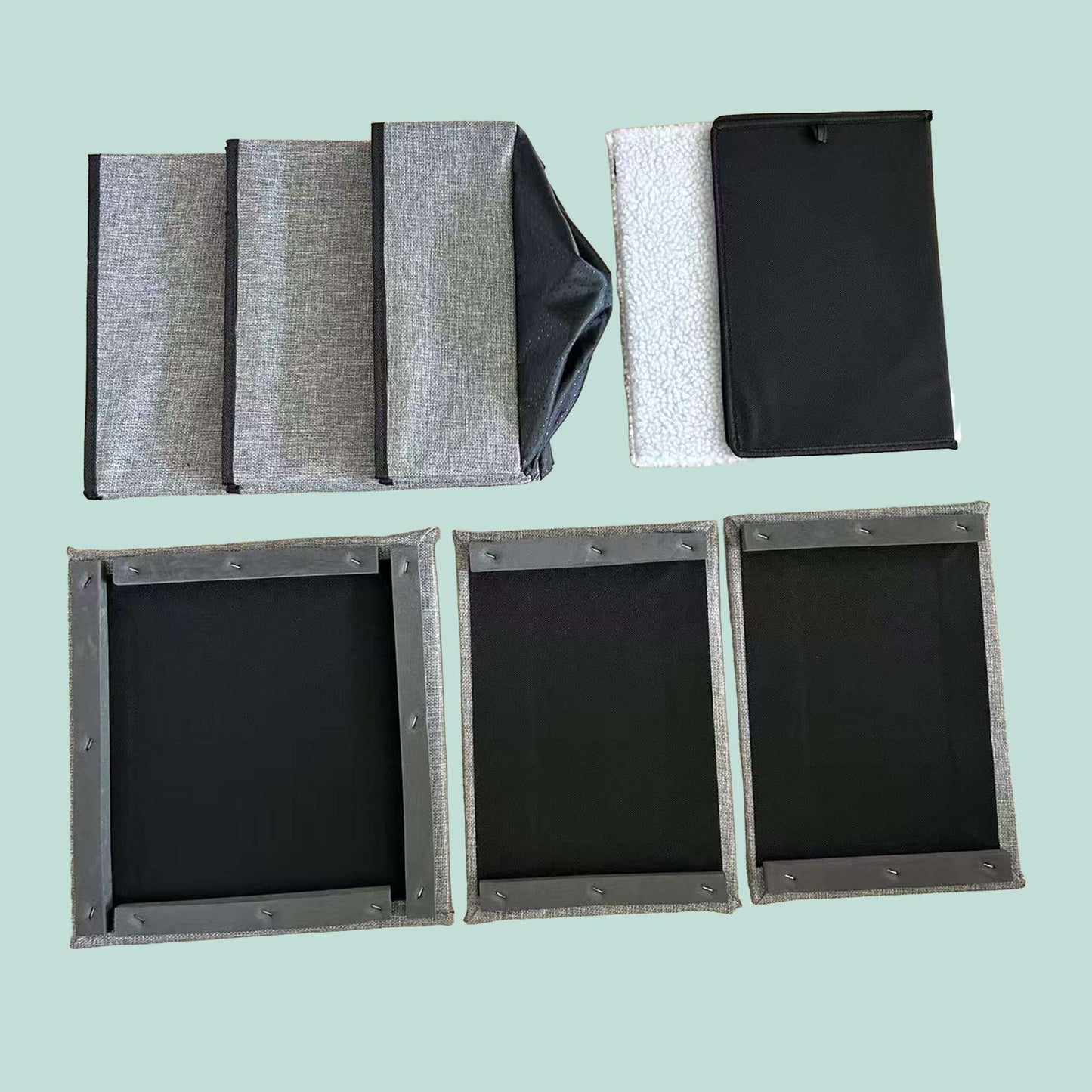Foldable Dog Stairs, 3 Steps with Storage