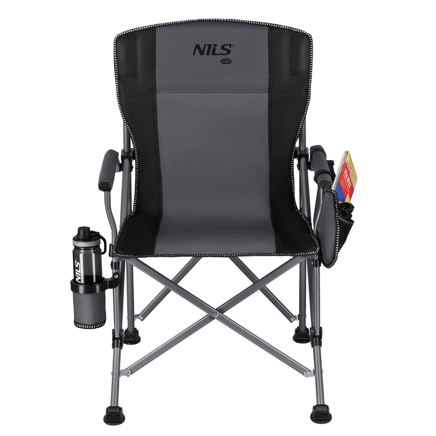 Foldable Fishing Chair With Cup Holder, 3 Pockets, Bag