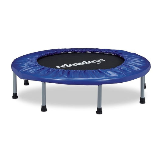 Foldable Fitness Trampoline, Blue-Black, Indoor Exercise Trampoline Rebounder