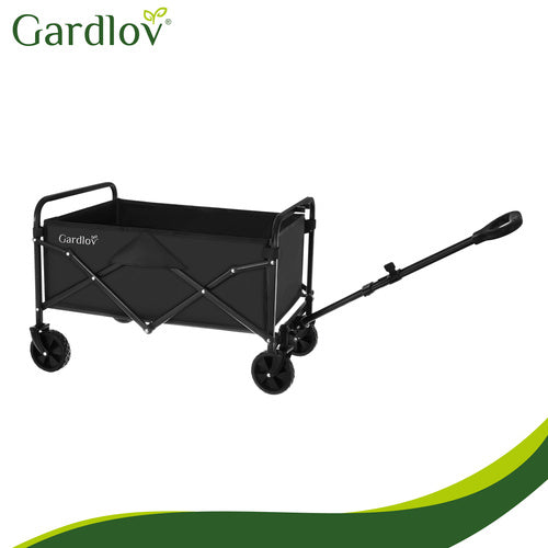 Foldable Garden Cart, 90L Capacity, 100kg Load, 4 Wheels