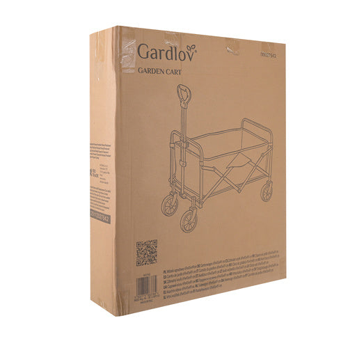 Foldable Garden Cart, 90L Capacity, 100kg Load, 4 Wheels