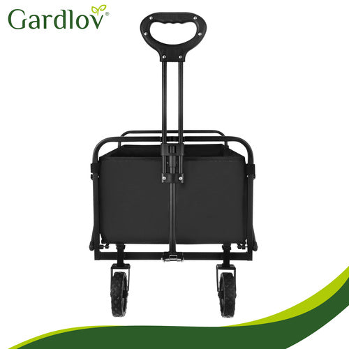Foldable Garden Cart, 90L Capacity, 100kg Load, 4 Wheels