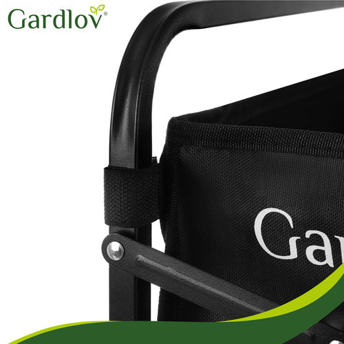 Foldable Garden Cart, 90L Capacity, 100kg Load, 4 Wheels