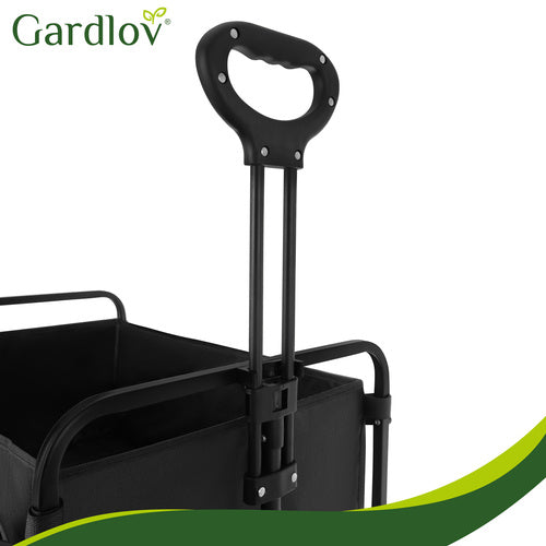Foldable Garden Cart, 90L Capacity, 100kg Load, 4 Wheels