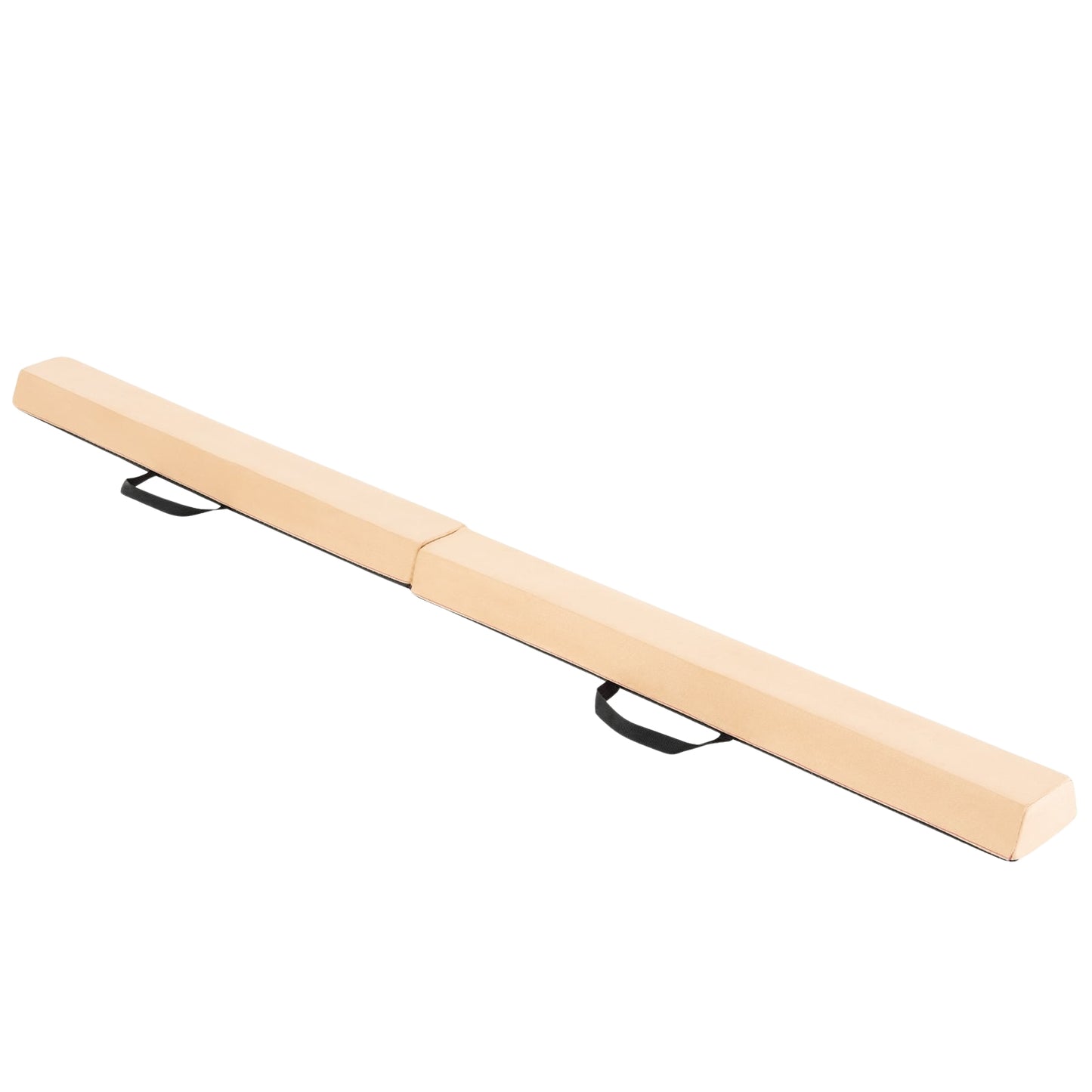 Foldable Gymnastics Balance Beam, 210 cm, Non-Slip, Beige