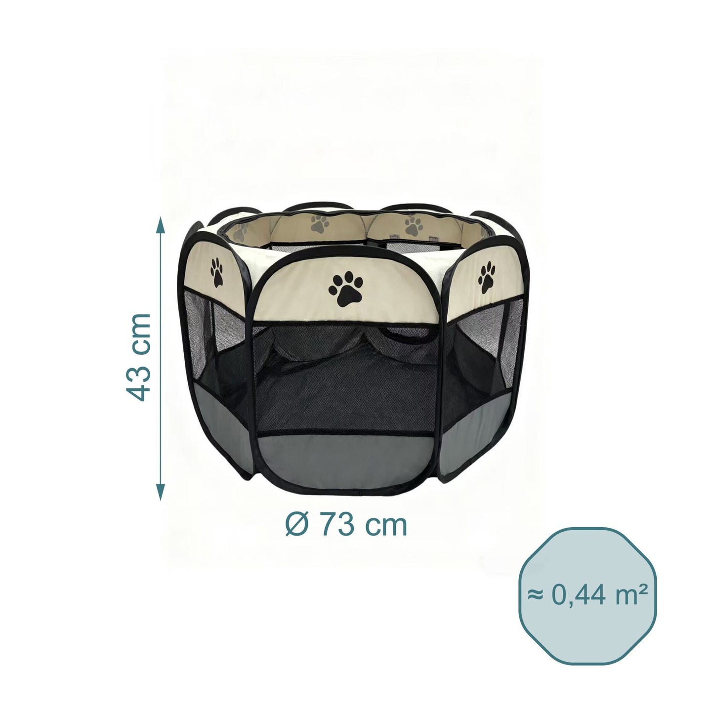 Foldable Indoor & Outdoor Pet Playpen, Weather-Resistant
