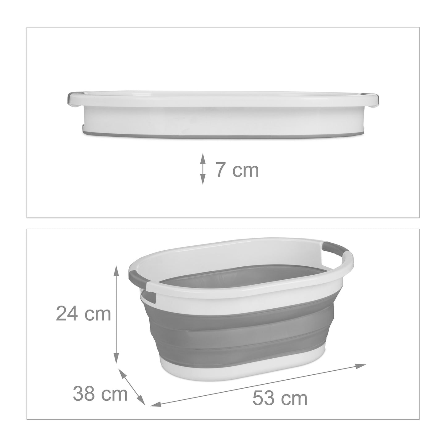 Foldable Laundry Basket with Handles, 24L Capacity
