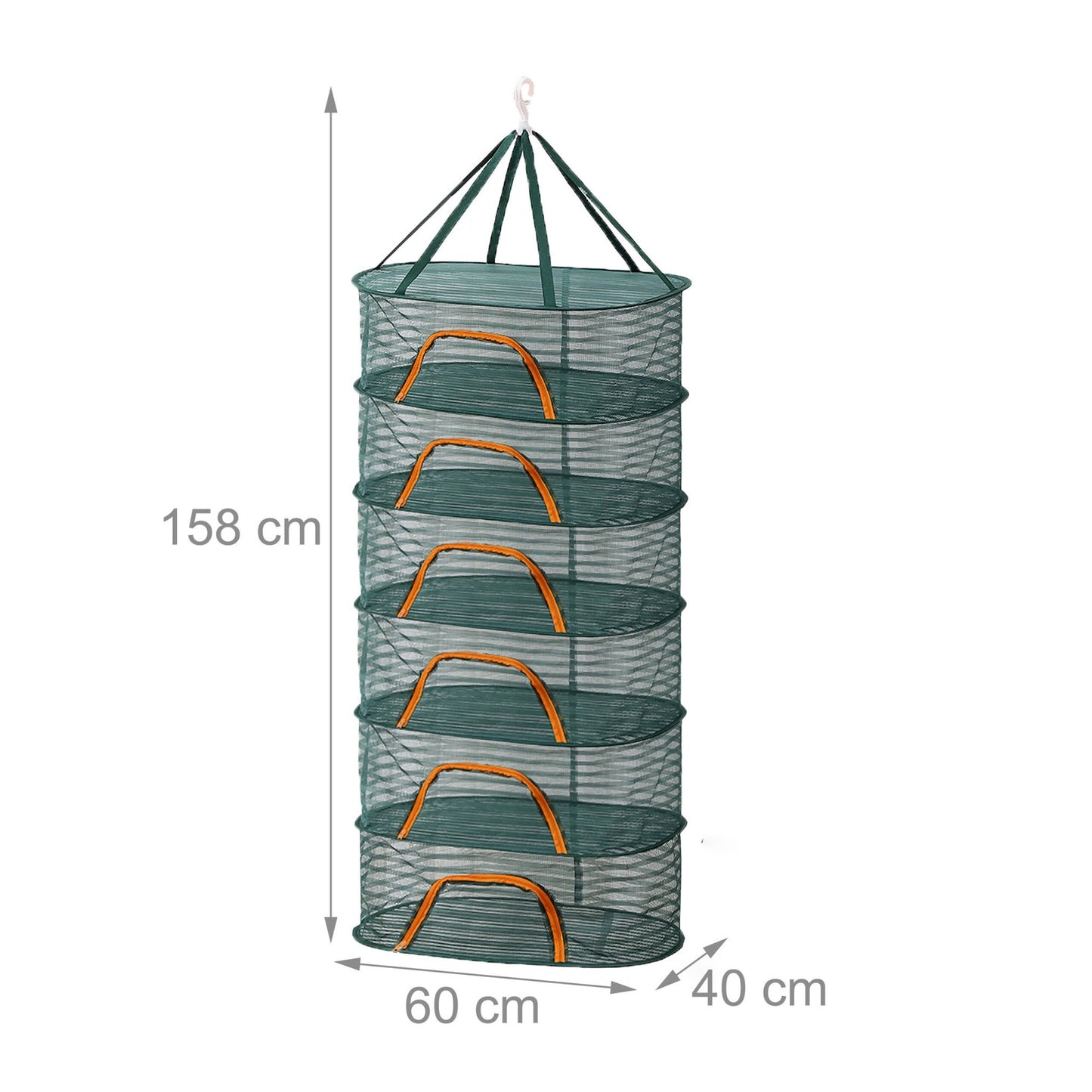 Foldable Oval Drying Net for Herbs, Fruits, and More