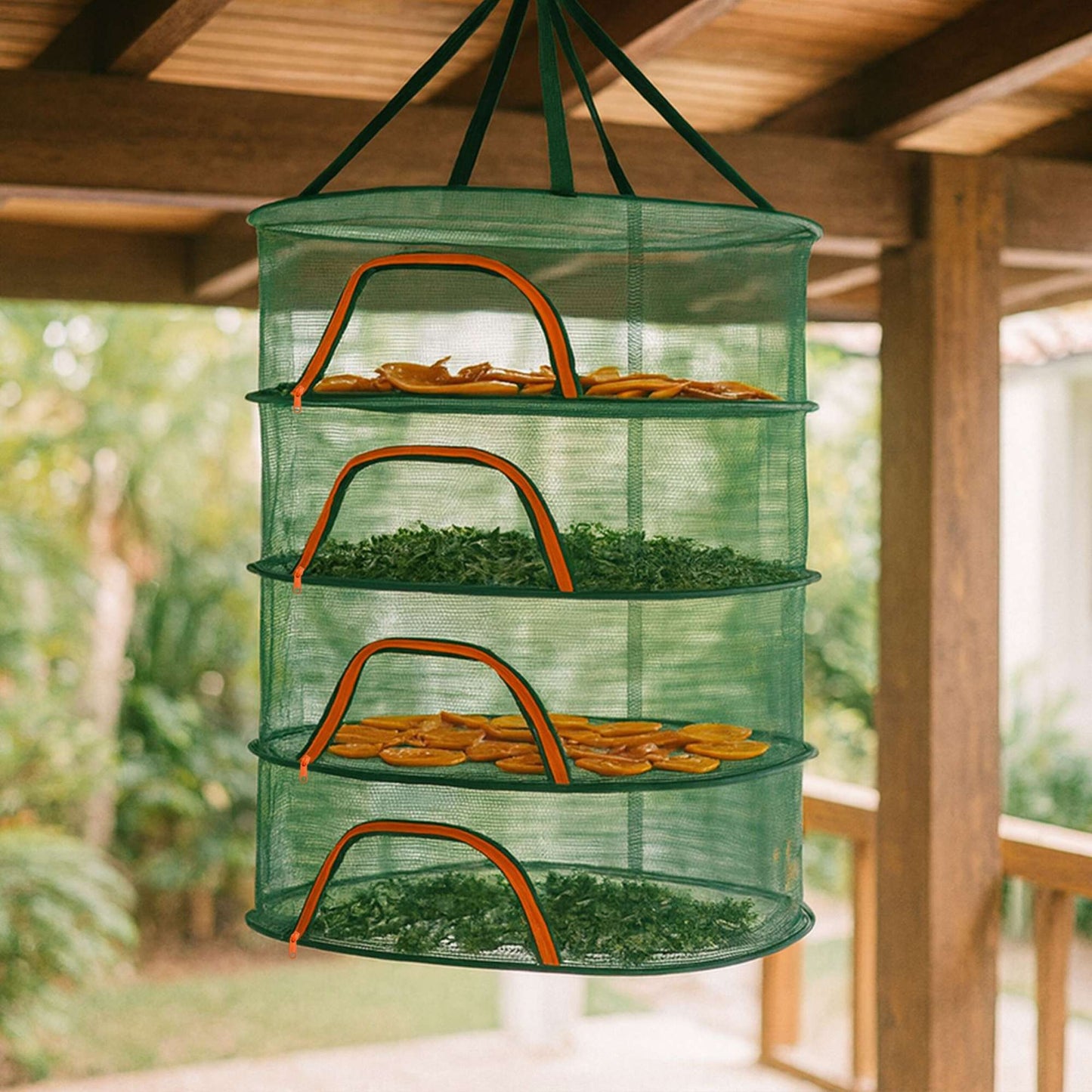Foldable Oval Drying Net for Herbs, Fruits, and More