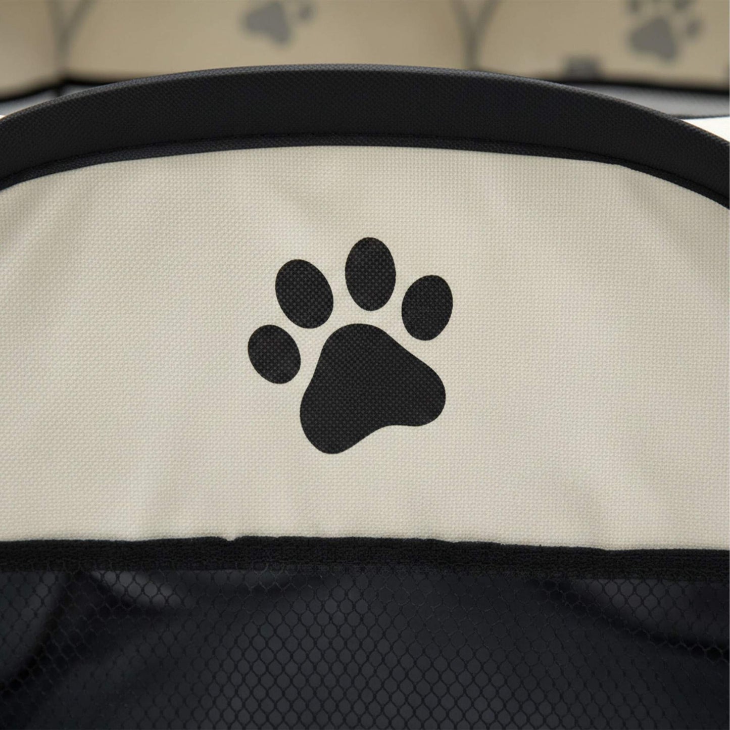 Foldable Pet Playpen, Indoor/Outdoor, Mesh Windows