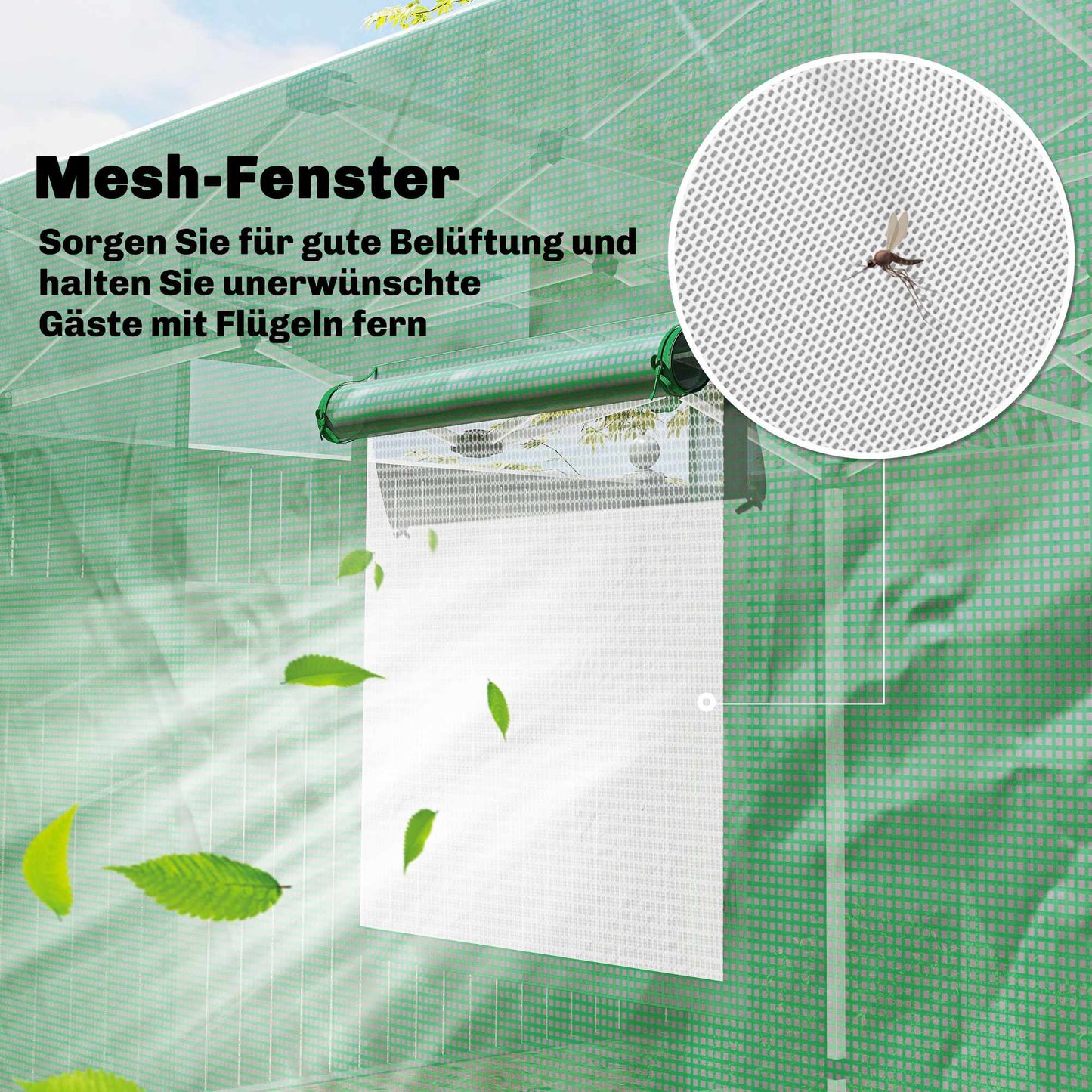 Foldable Pop-Up Greenhouse, 295x200x270 cm, UV-Protected