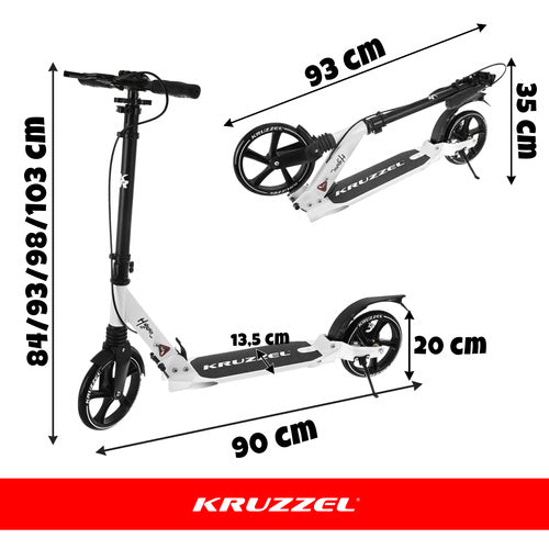 Foldable Scooter for Kids & Adults, 200mm Wheels, 100kg Max
