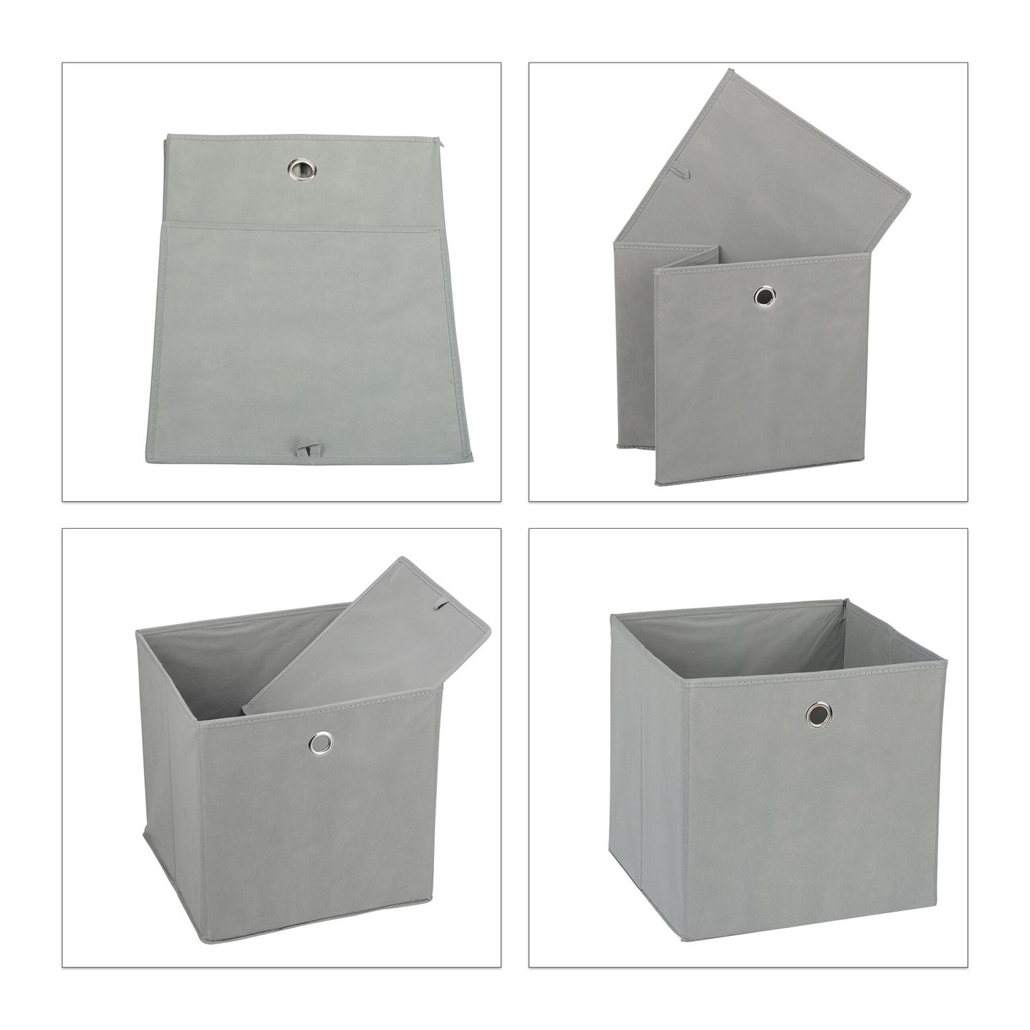 Foldable Shelf Storage Baskets, Set of 4 – Easy Grip