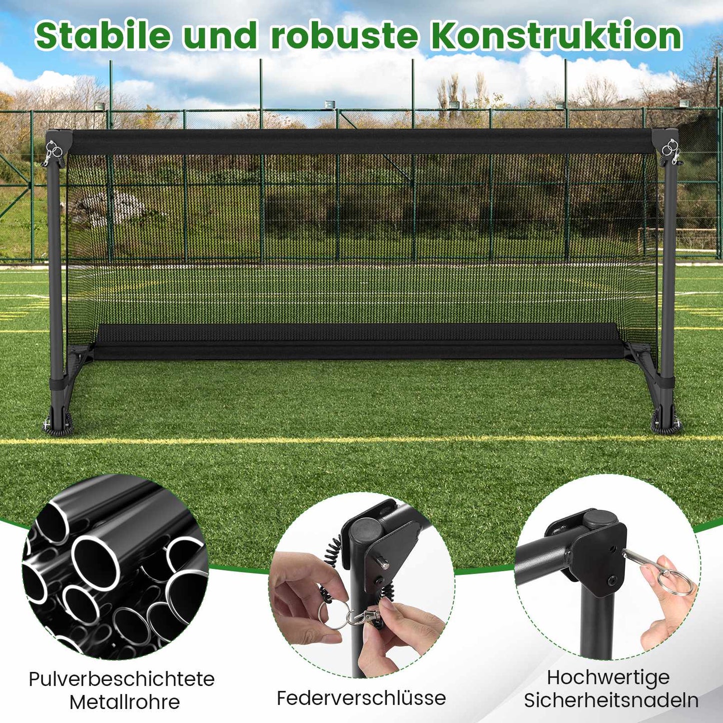 Foldable Soccer Goal 120x57x60cm Metal Frame PE Net
